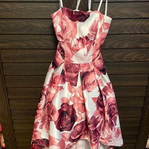 Young women floral prom dress